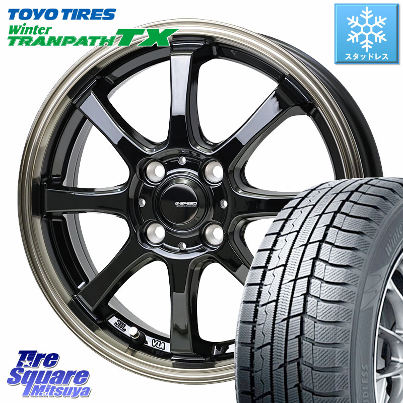 TOYO WINTERTRANPATH TX 2024~2025年製 ウィンター トランパス TX スタッドレス ミツヤ 185/65R15 HotStuff G-SPEED P-08 ホイール 15インチ ジースピード 15 X 5.5J +43 4穴 100 アクアクロスオーバー FITクロスター