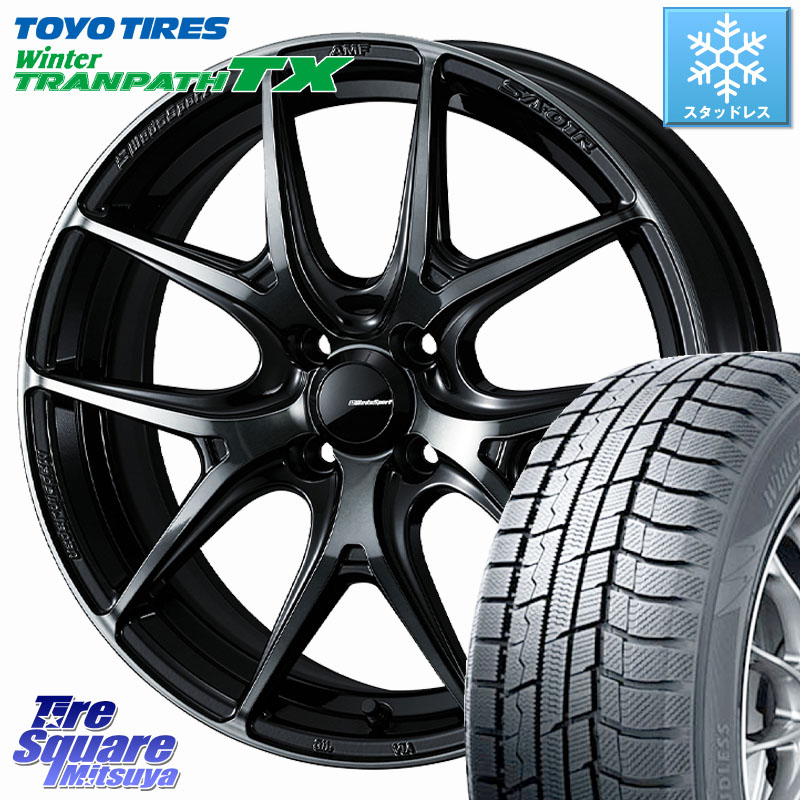 TOYO WINTERTRANPATH TX 2024~2025年製 ウィンター トランパス TX スタッドレス ミツヤ 165/55R15 WEDS WedsSport SA-01R ホイール 15インチ ウェッズ スポーツ 15 X 5.0J +45 4穴 100 N-BOX タント スペーシア サクラ