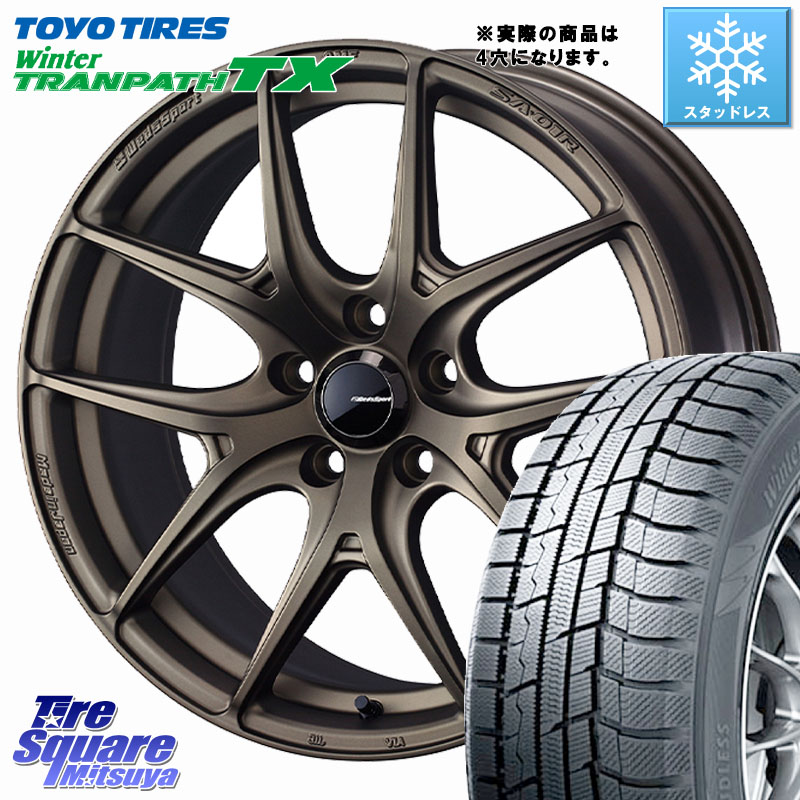TOYO WINTERTRANPATH TX 2024~2025年製 ウィンター トランパス TX スタッドレス ミツヤ 165/55R15 WEDS WedsSport SA-01R ホイール 15インチ ウェッズ スポーツ 15 X 5.0J +45 4穴 100 N-BOX タント スペーシア サクラ