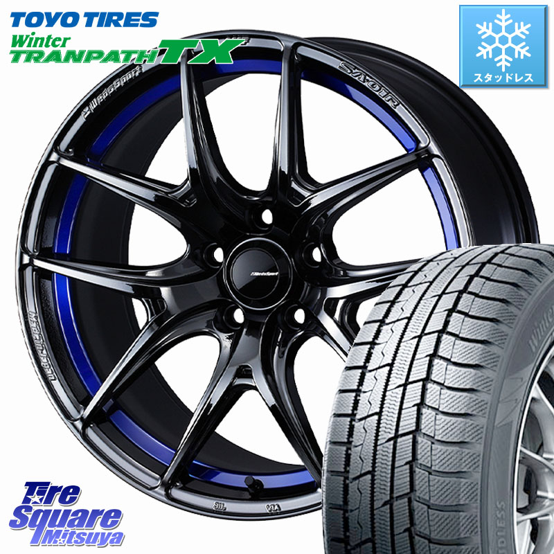TOYO WINTERTRANPATH TX 2024~2025年製 ウィンター トランパス TX スタッドレス ミツヤ 215/55R17WEDS WedsSport SA-01R SA01R ウェッズ スポーツ ホイール 17インチ 17X7.5J 48 5穴 100|タイヤスクエアミツヤ