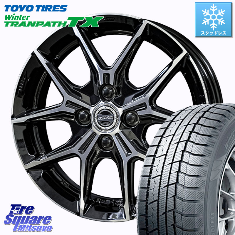 TOYO WINTERTRANPATH TX 2024~2025年製 ウィンター トランパス TX スタッドレス ミツヤ 165/65R14 KYOHO SMACK +EK M1 ホイール 14インチ スマック 14 X 4.5J +45 4穴 100 デリカミニ4WD キャスト[アクティバ] ハスラー ピクシスジョイ[Cグレード] ハイゼット アゲトラC