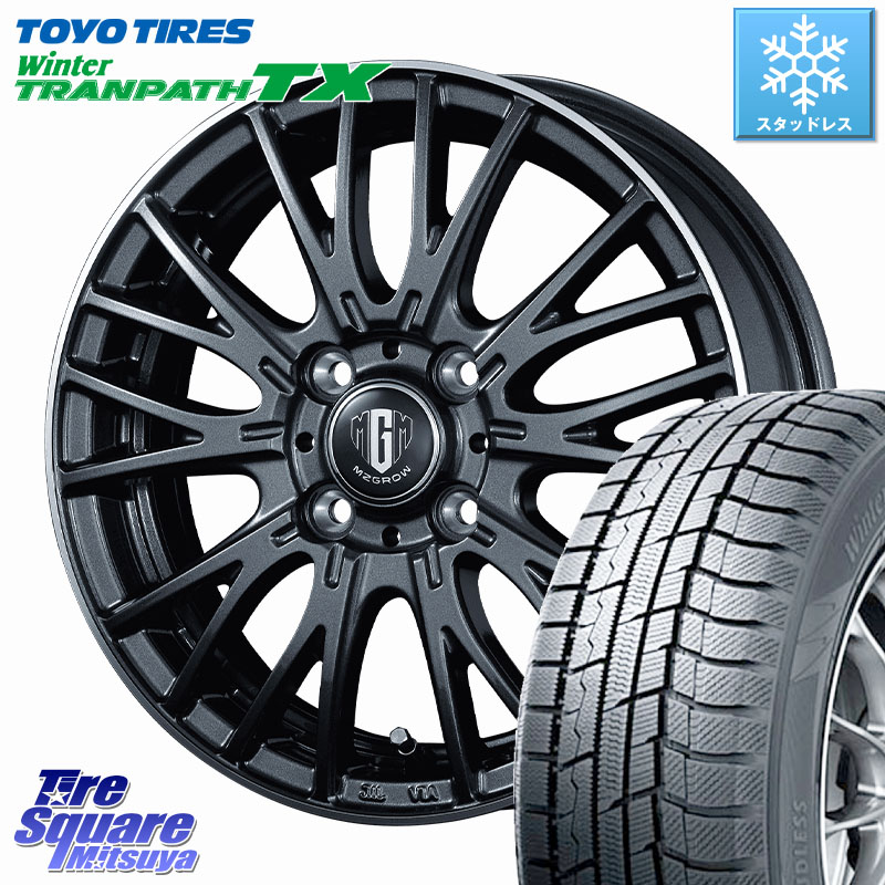 TOYO WINTERTRANPATH TX 2024~2025年製 ウィンター トランパス TX スタッドレス ミツヤ 195/65R15 KOSEI MZ-GROW VM25R ホイール 15インチ 15 X 5.5J +42 4穴 100 E13オーラ