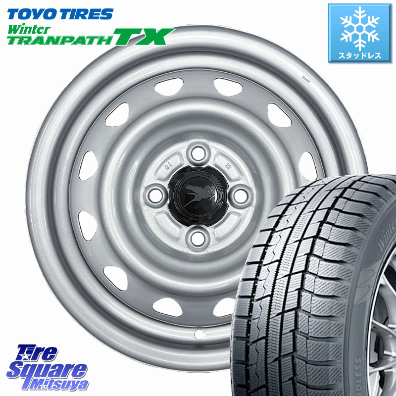 TOYO WINTERTRANPATH TX 2024~2025年製 ウィンター トランパス TX スタッドレス ミツヤ 165/65R14 WEDS Carrowin PC-455 キャロウィン スチールホイール 14インチ 14 X 4.5J +45 4穴 100 デリカミニ4WD キャスト[アクティバ] ハスラー ピクシスジョイ[Cグレード] ハイゼ