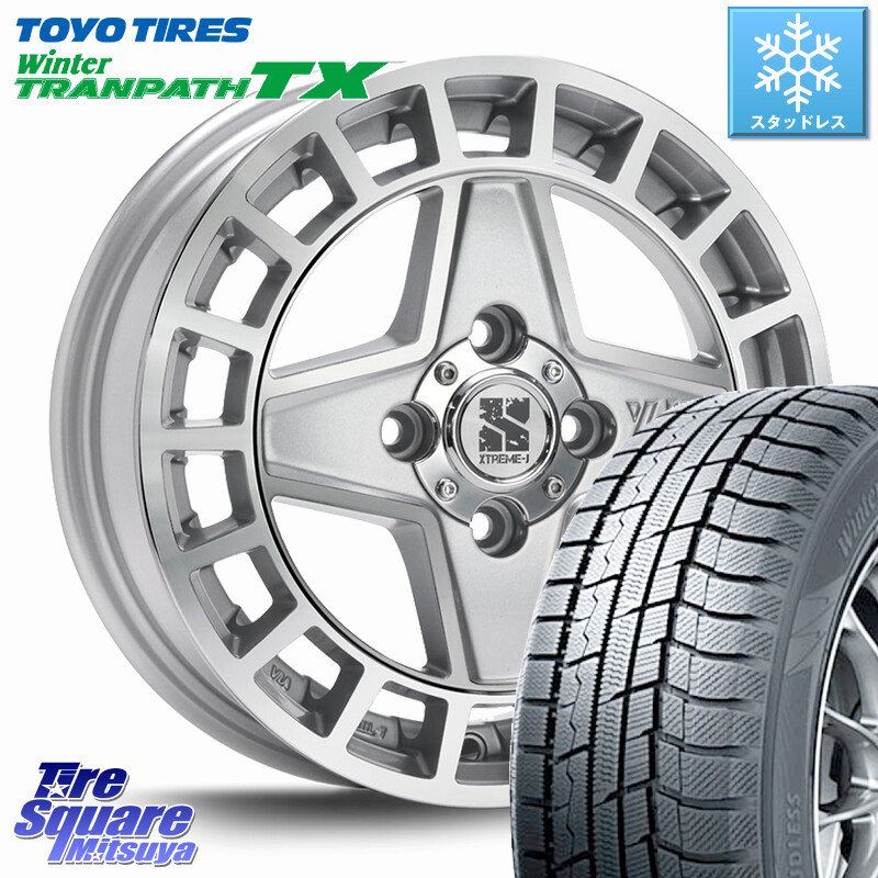 TOYO WINTERTRANPATH TX 2024~2025年製 ウィンター トランパス TX スタッドレス ミツヤ 165/55R15MLJ QUAD クアッド XTREME-J ホイール 15インチ エクストリーム 15X4.5J 45 4穴 100 N-BOX デリカミニ2WD タント スペーシア サクラ R1 R2 ルークス ROOX 日産 デイズ｜タイヤスクエアミツヤ