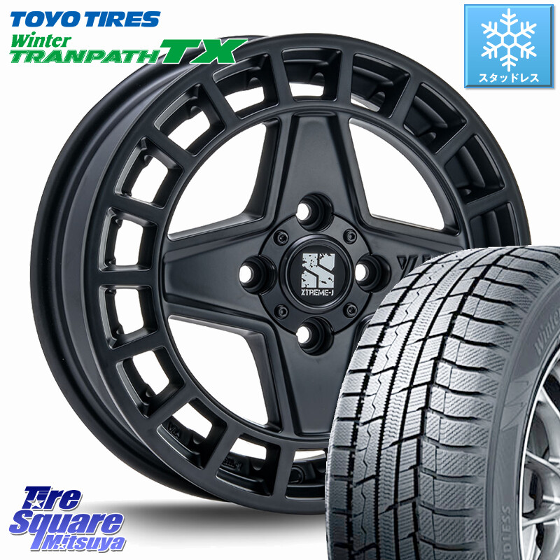 TOYO WINTERTRANPATH TX 2024~2025年製 ウィンター トランパス TX スタッドレス ミツヤ 165/65R14MLJ QUAD クアッド XTREME-J ホイール 14インチ エクストリーム 14X4.5J 45 4穴 100 デリカミニ4WD キャスト[アクティバ] ハスラー ピクシスジョイ[Cグレード] ハイゼッ｜タイヤスクエアミツヤ