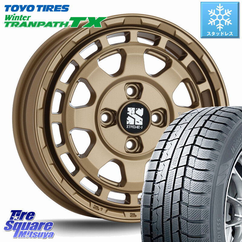 TOYO WINTERTRANPATH TX 2024~2025年製 ウィンター トランパス TX スタッドレス ミツヤ 165/65R14MLJ SAVANZA サバンザ XTREME-J ホイール 14インチ エクストリーム 14X4.5J 43 4穴 100 キャスト[アクティバ] ピクシスジョイ[Cグレード] ハイゼットアゲトラCustom車用｜タイヤスクエアミツヤ