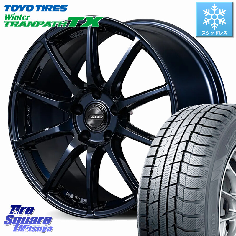 TOYO WINTERTRANPATH TX 2024~2025年製 ウィンター トランパス TX スタッドレス ミツヤ 235/50R18RAYS 【欠品次回8~9月】 gramLIGHTS 57TR グラムライツ ブルーパール ホイール 18インチ 18X7.5J 38 5穴 114.3 30系アルファード/ヴェルファイア 20系アルファード ヴェ｜タイヤスクエアミツヤ