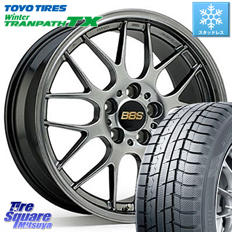 TOYO WINTERTRANPATH TX 2024~2025年製 ウィンター トランパス TX スタッドレス ミツヤ 215/55R17 BBS RG-R 鍛造1ピース ホイール 17インチ 17 X 8.0J +40 5穴 114.3 70系カムリ