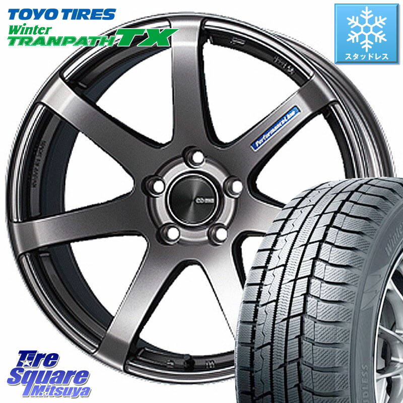 TOYO WINTERTRANPATH TX 2024~2025年製 ウィンター トランパス TX スタッドレス ミツヤ 215/60R17 ENKEI エンケイ PerformanceLine PF07 DS ホイール 17 X 7.0J +48 5穴 114.3 C-HR 50系エスティマ 10系カローラクロス E52エルグランド ZR-V RV系ヴェゼル RC系オデッセ