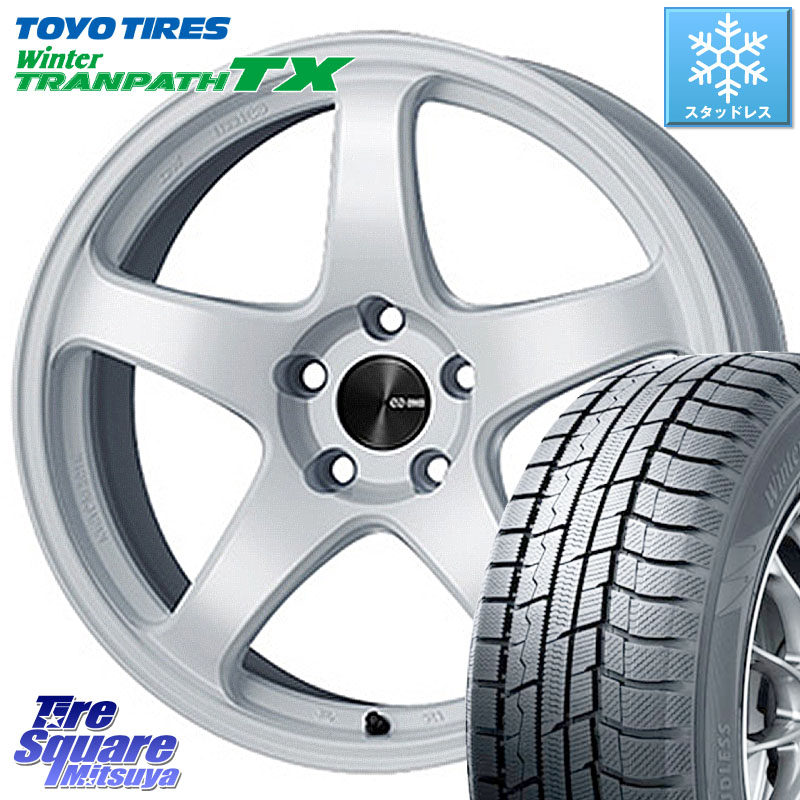 TOYO WINTERTRANPATH TX 2024~2025年製 ウィンター トランパス TX スタッドレス ミツヤ 215/60R17 ENKEI エンケイ PerformanceLine PF05 WH 17インチ 17 X 7.0J +45 5穴 114.3 C-HR 50系エスティマ 10系カローラクロス ZR-V RV系ヴェゼル RC系オデッセイ後期 CX-30 MX-3