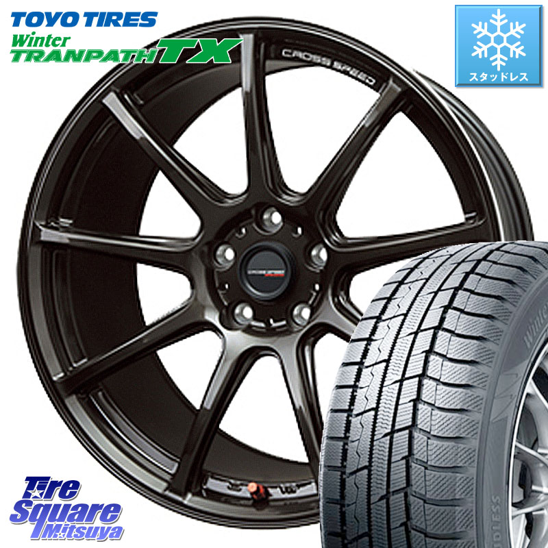 TOYO WINTERTRANPATH TX 2024~2025年製 ウィンター トランパス TX スタッドレス ミツヤ 235/60R18 HotStuff クロススピード RS9 RS-9 軽量 ホイール 18インチ 18 X 7.5J +38 5穴 114.3 50系RAV4 FE0系アリアARIYA T33エクストレイル CX-60 CX-80 アウトランダーPHEV