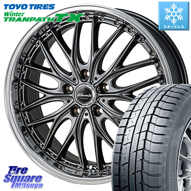 TOYO WINTERTRANPATH TX 2024~2025年製 ウィンター トランパス TX スタッドレス ミツヤ 235/50R18 MONZA Warwic DEEPRAND ホイール 18 X 7.0J +48 5穴 114.3 50系エスティマ