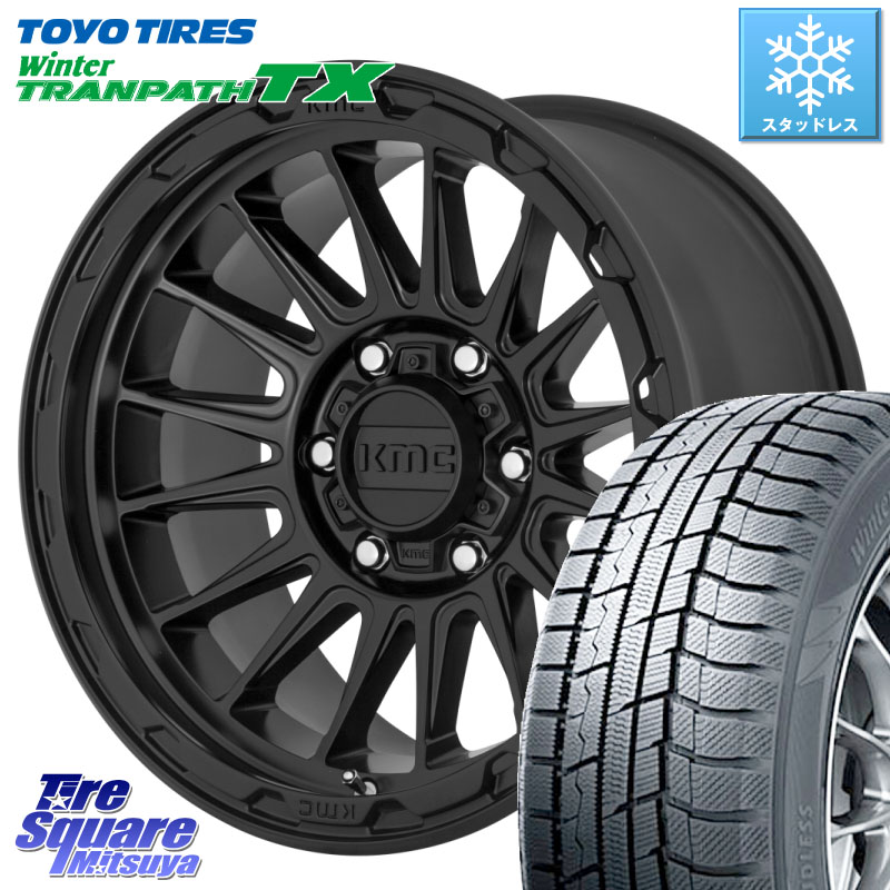 TOYO WINTERTRANPATH TX 2024~2025年製 ウィンター トランパス TX スタッドレス ミツヤ 225/60R17 KMC KM542 Impact ホイール 17インチ 17 X 8.0J +35 5穴 114.3 30系アルファード 30系ヴェルファイア