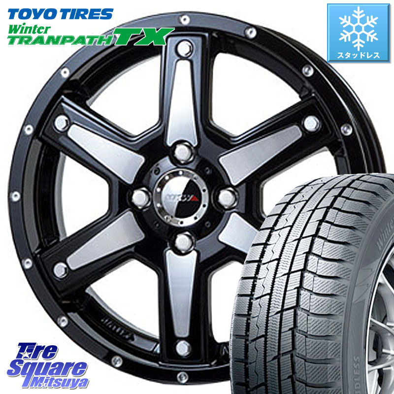 TOYO WINTERTRANPATH TX 2024~2025年製 ウィンター トランパス TX スタッドレス ミツヤ 165/55R15 MKW MK-56 MK56 ミルドマシンブラック ホイール 15インチ 15 X 4.5J +45 4穴 100 デリカミニ2WD タント スペーシア サクラ