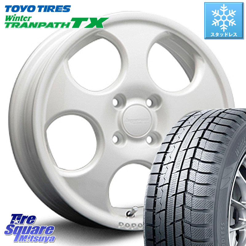TOYO WINTERTRANPATH TX 2024~2025年製 ウィンター トランパス TX スタッドレス ミツヤ 165/65R14 MLJ hyperion POPORO ポポロ ホイール 14インチ 14 X 4.5J +45 4穴 100 デリカミニ4WD キャスト[アクティバ] ハスラー ピクシスジョイ[Cグレード] ハイゼット アゲトラCu