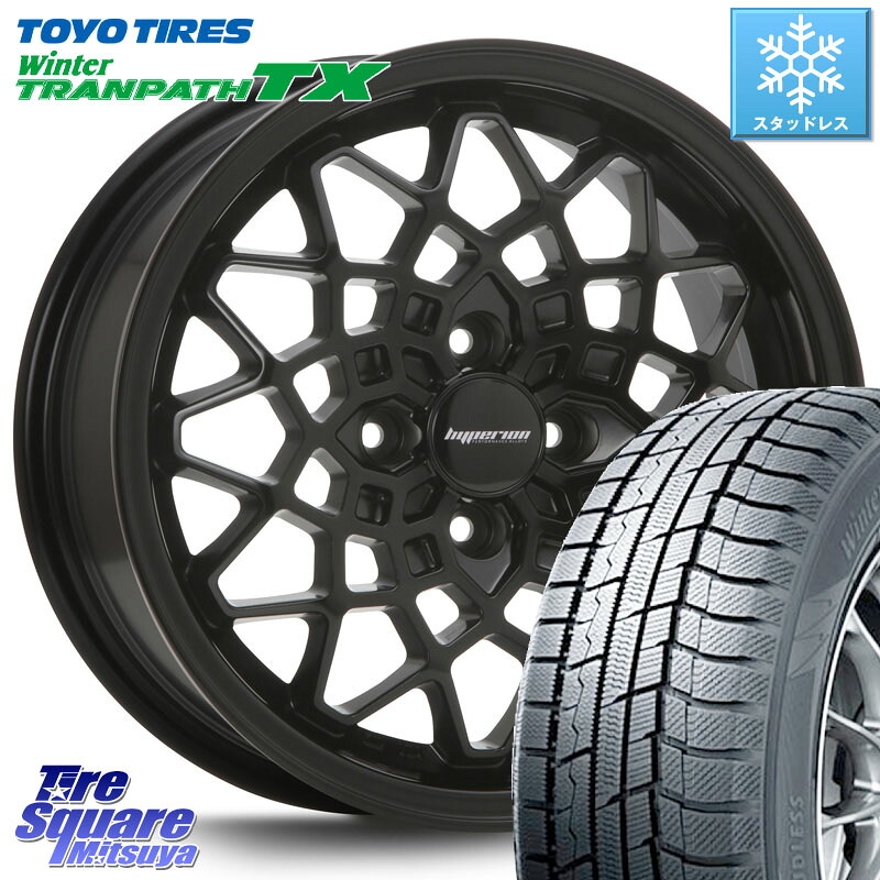 TOYO WINTERTRANPATH TX 2024~2025年製 ウィンター トランパス TX スタッドレス ミツヤ 165/55R15 MLJ hyperion CALMA ハイペリオン カルマ 15 X 5.0J +45 4穴 100 N-BOX タント スペーシア サクラ