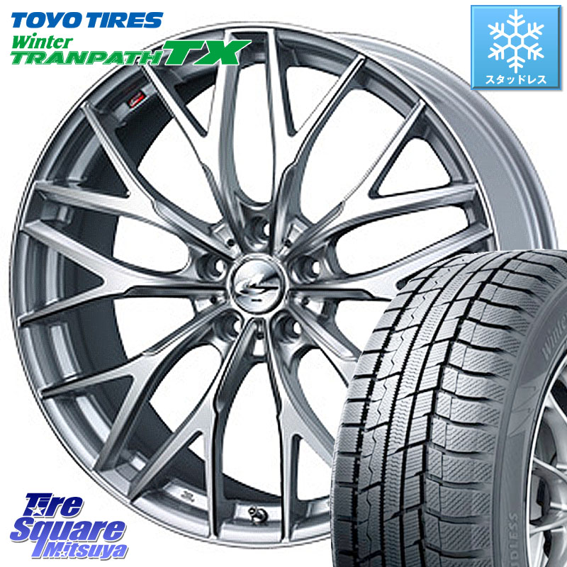 TOYO WINTERTRANPATH TX 2024~2025年製 ウィンター トランパス TX スタッドレス ミツヤ 225/55R17 WEDS 37428 レオニス MX ウェッズ Leonis ホイール 17インチ 17 X 7.0J +53 5穴 114.3 RV系ヴェゼル BN・BL系レガシィ