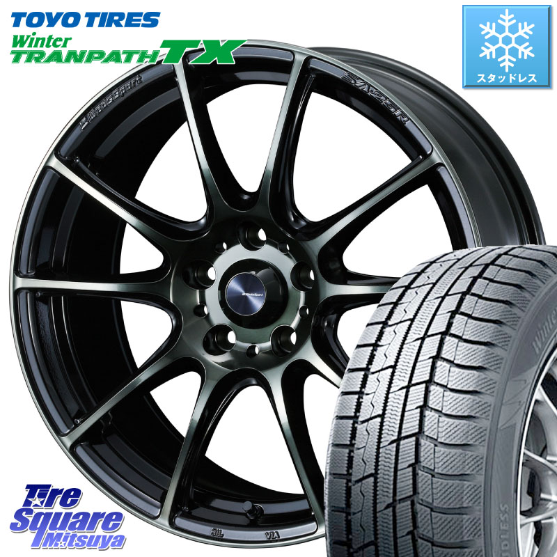 TOYO WINTERTRANPATH TX 2024~2025年製 ウィンター トランパス TX スタッドレス ミツヤ 215/60R17WEDS WedsSport SA-25R SA25R ウェッズ スポーツ ホイール 17インチ 17X7.0J 40 5穴 114.3 カローラクロス CX-30 MX-30 20系アルファード エルグランド 日産 エクストレ｜タイヤスクエアミツヤ