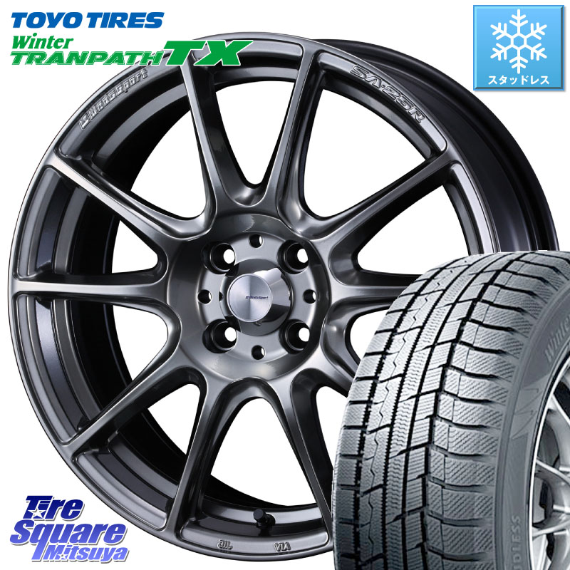 TOYO WINTERTRANPATH TX 2024~2025年製 ウィンター トランパス TX スタッドレス ミツヤ 185/65R15 WEDS SA-25R PSB ウェッズ スポーツ ホイール 15インチ 15 X 6.0J +48 4穴 100 E13ノート