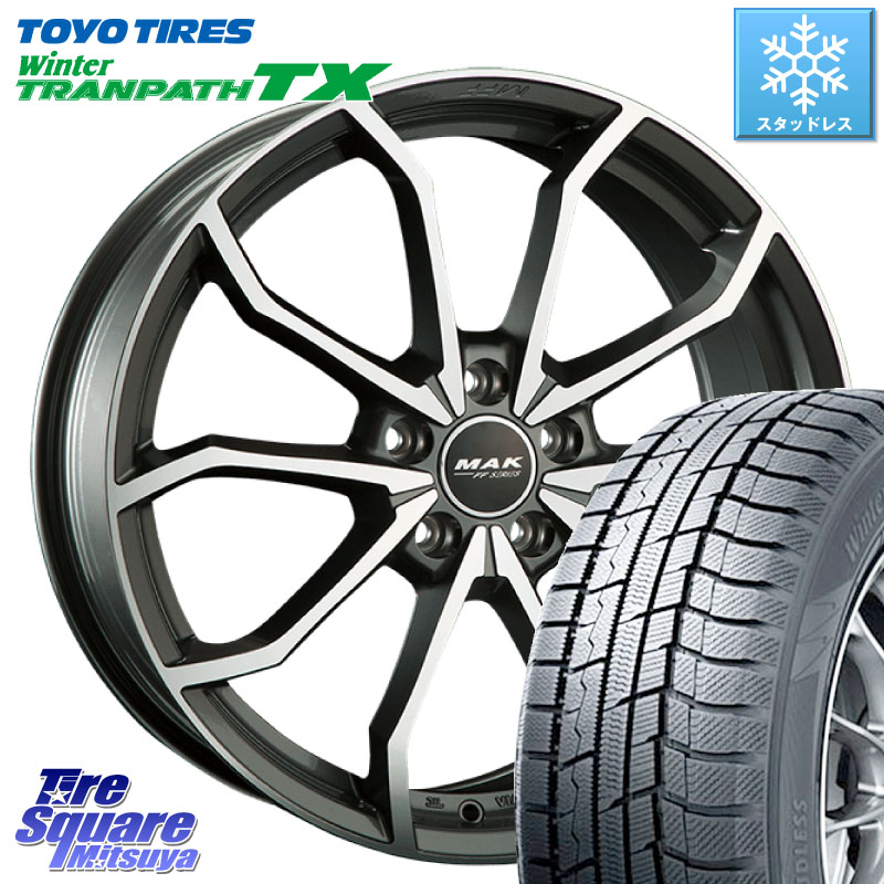 TOYO WINTERTRANPATH TX 2024~2025年製 ウィンター トランパス TX スタッドレス ミツヤ 215/55R17 阿部商会 MAK LOWE FF ホイール 17インチ 17 X 7.5J(AUDI SQ2 GAD) +43 5穴 112 アウディ SQ2