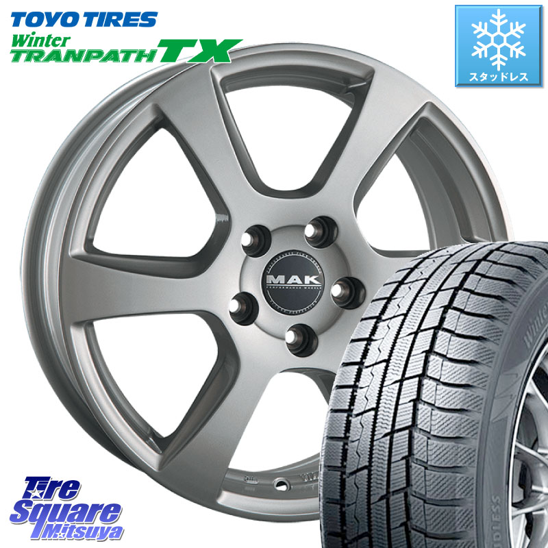 TOYO WINTERTRANPATH TX 2024~2025年製 ウィンター トランパス TX スタッドレス ミツヤ 215/55R17阿部商会 MAK VINCI(ヴィンチ) ホイール 17インチ 17X7.0J(AUDI Q2 GAC) 45 5穴 112 アウディ Q2｜タイヤスクエアミツヤ
