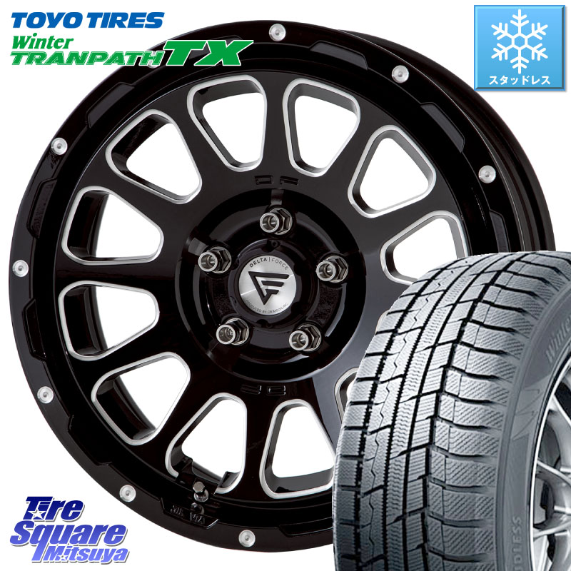 TOYO WINTERTRANPATH TX 2024~2025年製 ウィンター トランパス TX スタッドレス ミツヤ 215/60R17 DELTA FORCE デルタフォース オーバル 7J ホイール 17インチ 17 X 7.0J +32 5穴 114.3 20系アルファード