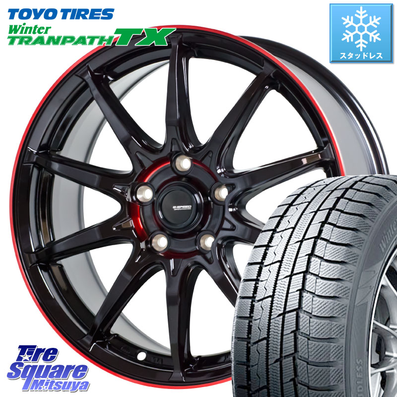 TOYO WINTERTRANPATH TX 2024~2025年製 ウィンター トランパス TX スタッドレス ミツヤ 225/55R18 HotStuff 軽量設計 G.SPEED P-05R P05R RED ホイール 18インチ 18 X 7.0J +55 5穴 114.3 E52エルグランド ZR-V クロストレック レヴォーグレイバック