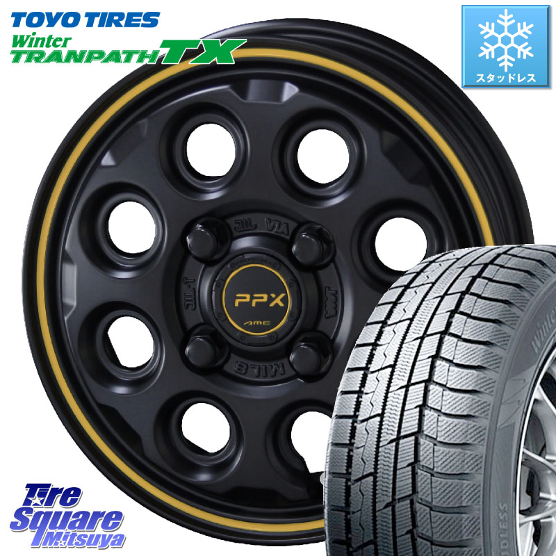TOYO WINTERTRANPATH TX 2024~2025年製 ウィンター トランパス TX スタッドレス ミツヤ 165/65R14 KYOHO PPX MIL:8 ホイール 4本 14インチ 14 X 4.5J +45 4穴 100 デリカミニ4WD キャスト[アクティバ] ハスラー ピクシスジョイ[Cグレード] ハイゼット アゲトラCustom車