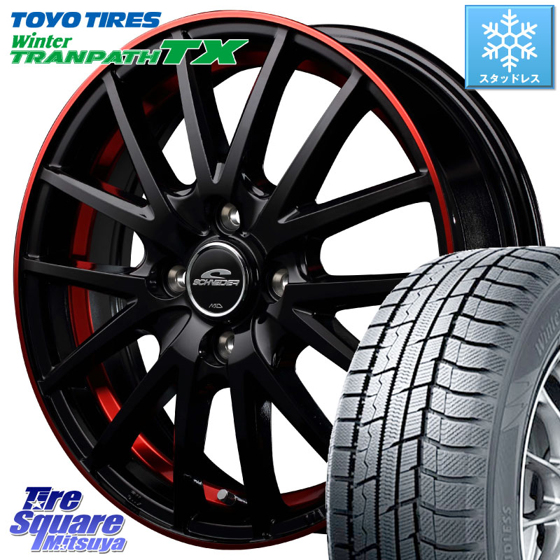 TOYO WINTERTRANPATH TX 2024~2025年製 ウィンター トランパス TX スタッドレス ミツヤ 185/65R15 MANARAY MID SCHNEIDER シュナイダー RX27 15インチ 15 X 5.5J +43 4穴 100 アクアクロスオーバー FITクロスター