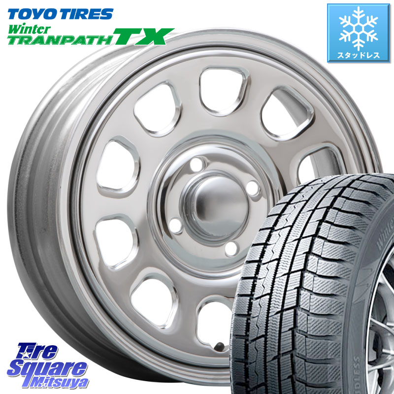 TOYO WINTERTRANPATH TX 2024~2025年製 ウィンター トランパス TX スタッドレス ミツヤ 165/65R14MLJ デイトナ SS DAYTONA SS CR 4H 14インチ 14X5.0J 42 4穴 100 ハイゼットアゲトラCustom車用※軽自動車専用ホイール※ デリカ ミニ DELICA MINI ディアスワゴン ハス｜タイヤスクエアミツヤ