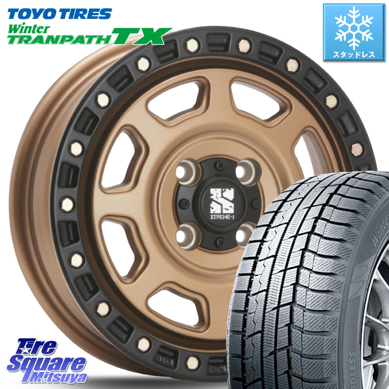 TOYO WINTERTRANPATH TX 2024~2025年製 ウィンター トランパス TX スタッドレス ミツヤ 165/55R15 MLJ XJ07 XTREME-J 4H MB エクストリームJ 15インチ 15 X 4.5J +43 4穴 100 N-BOX タント スペーシア サクラ