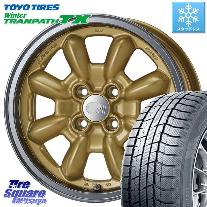TOYO WINTERTRANPATH TX 2024~2025年製 ウィンター トランパス TX スタッドレス ミツヤ 185/65R15 ENKEI エンケイ ALL EIGHTEEN Classical Spoke 15インチ 15 X 6.0J +38 4穴 100 アクアクロスオーバー FITクロスター