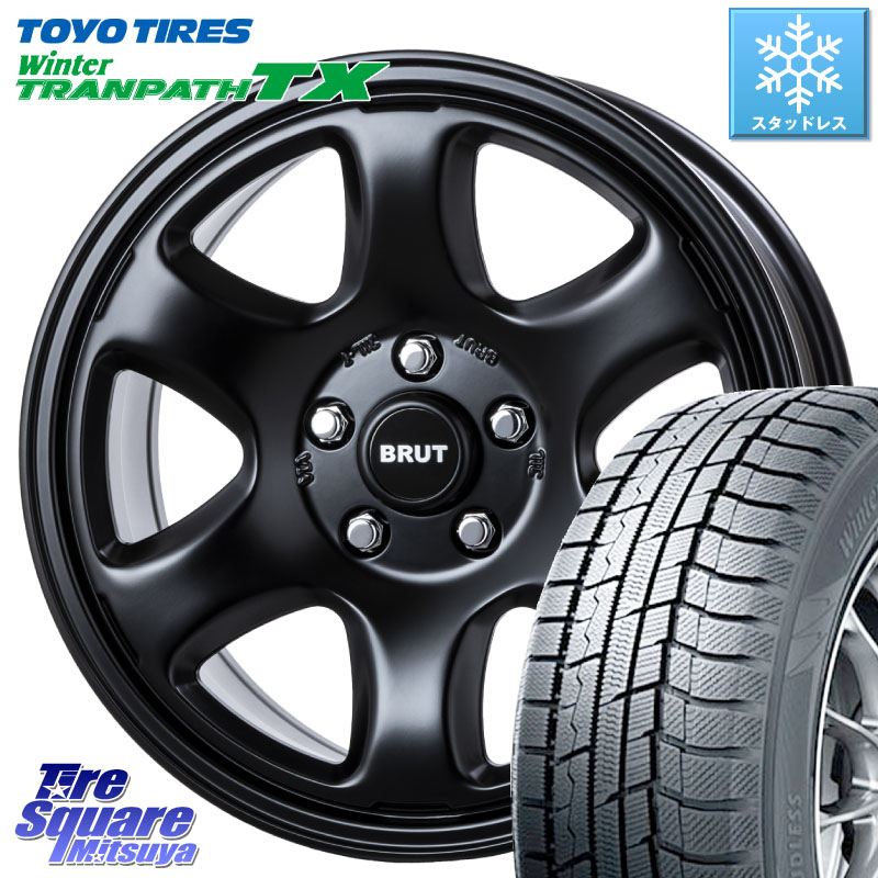 TOYO WINTERTRANPATH TX 2024~2025年製 ウィンター トランパス TX スタッドレス ミツヤ 205/55R17 BRUT ブルート BR-44 BR44 BK ホイール 17インチ 17 X 7.5J +38 5穴 114.3 90系ノア ヴォクシー
