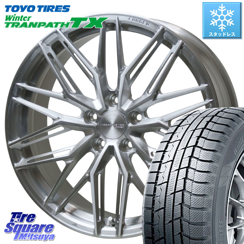 TOYO WINTERTRANPATH TX 2024~2025年製 ウィンター トランパス TX スタッドレス ミツヤ 225/55R19 HotStuff TSF-03 BRS トラフィックスターフォージド 19インチ 19 X 8.0J(M14B) +42 5穴 114.3 クラウンクロスオーバー