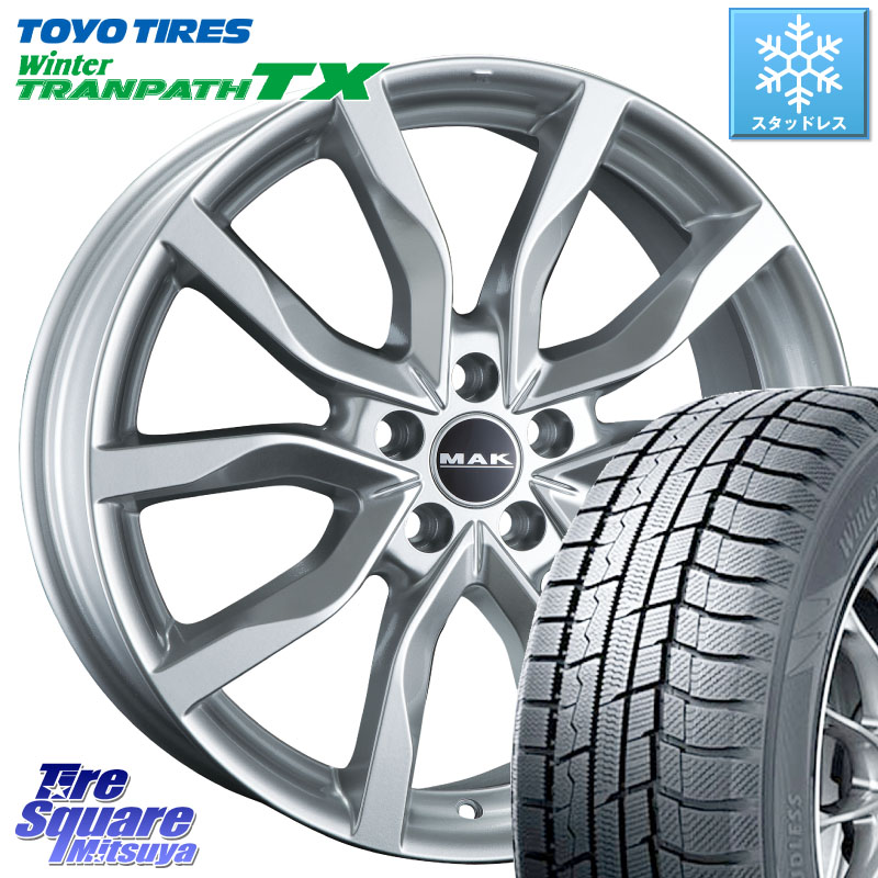 TOYO WINTERTRANPATH TX 2024~2025年製 ウィンター トランパス TX スタッドレス ミツヤ 235/60R18 阿部商会 MAK HIGHLANDS ホイール18インチ 18 X 7.5J(JAGUAR EPEACE DF2) +45 5穴 108 ジャガー Eペイス