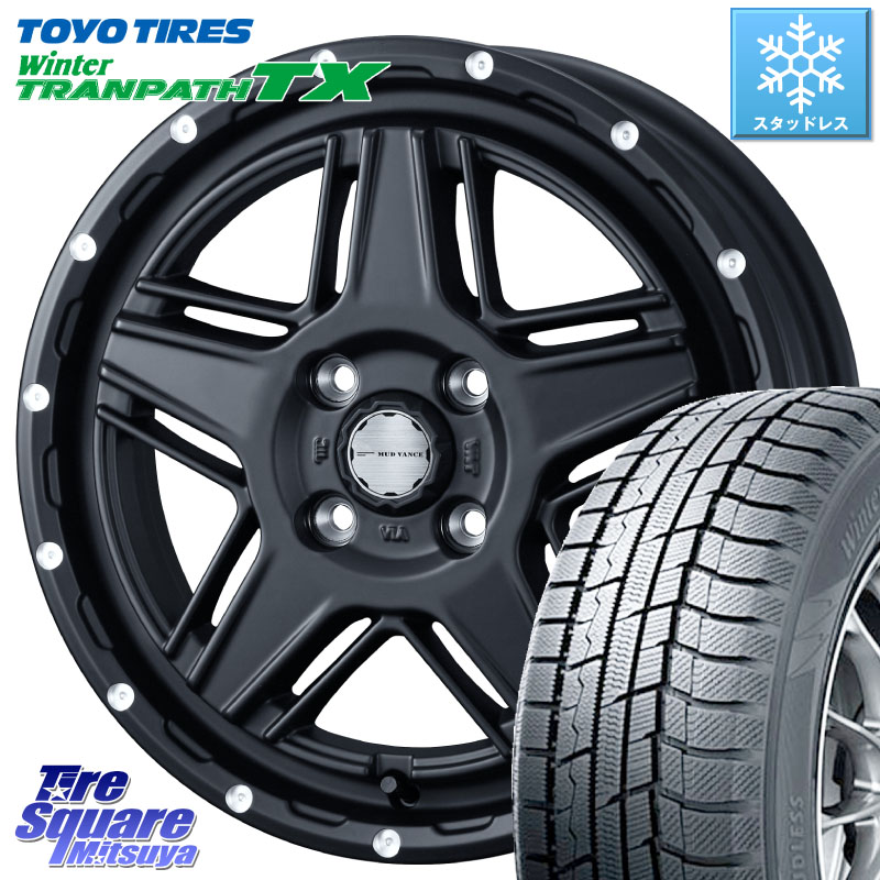 TOYO WINTERTRANPATH TX 2024~2025年製 ウィンター トランパス TX スタッドレス ミツヤ 165/65R14WEDS 40529 マッドヴァンス07 MUD VANCE 07 BK 14インチ 14X4.5J 45 4穴 100 デリカミニ4WD キャスト[アクティバ] ハスラー ピクシスジョイ[Cグレード] ハイゼットアゲ｜タイヤスクエアミツヤ