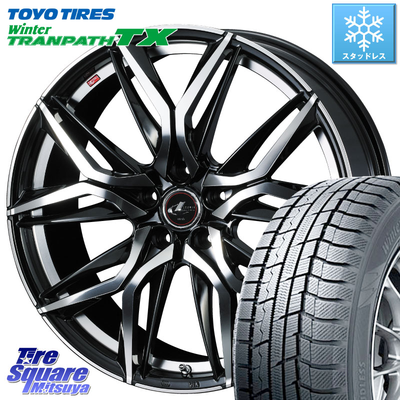 TOYO WINTERTRANPATH TX 2024~2025年製 ウィンター トランパス TX スタッドレス ミツヤ 225/55R17 WEDS 40816 レオニス LEONIS LM 17インチ 17 X 7.0J +53 5穴 114.3 RV系ヴェゼル BN・BL系レガシィ