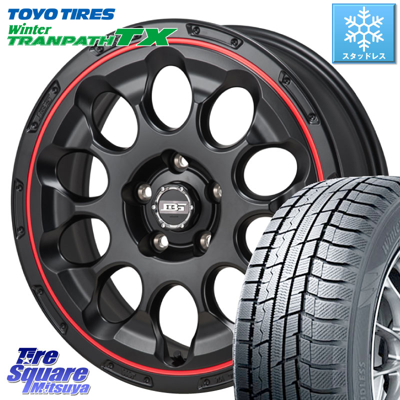 TOYO WINTERTRANPATH TX 2024~2025年製 ウィンター トランパス TX スタッドレス ミツヤ 205/55R17 Japan三陽 ボトムガルシア CHRONO クロノ BKRED 17 X 7.0J +45 5穴 114.3 90系ノア ヴォクシー P15キックス RP6～8ステップワゴン MAZDA3
