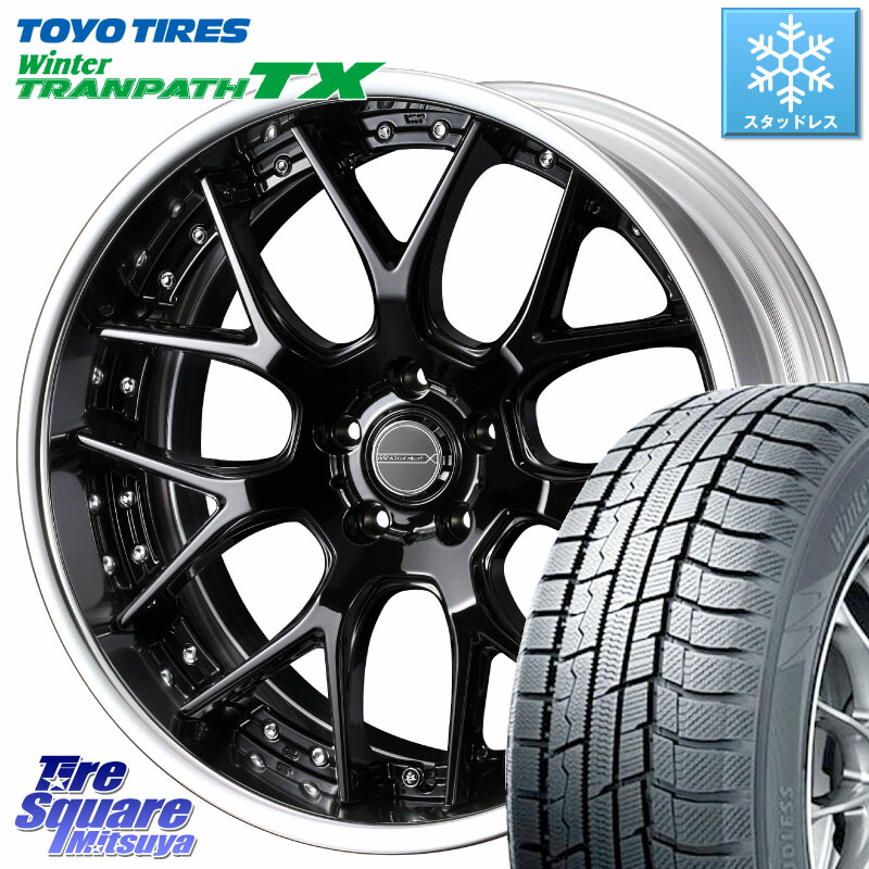 TOYO WINTERTRANPATH TX 2024~2025年製 ウィンター トランパス TX スタッドレス ミツヤ 235/65R18 WEDS MAVERICK 1307M BK S-LoDisk 18インチ 2ピース 18 X 8.0J +50 5穴 114.3