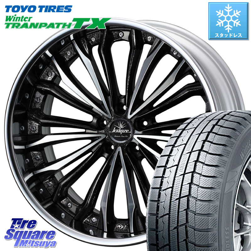 TOYO WINTERTRANPATH TX 2024~2025年製 ウィンター トランパス TX スタッドレス ミツヤ 225/55R19 WEDS Kranze Felsen ReverseRim LoDisk 19インチ 3ピース 19 X 8.0J +50 5穴 114.3 BT5レガシィアウトバック