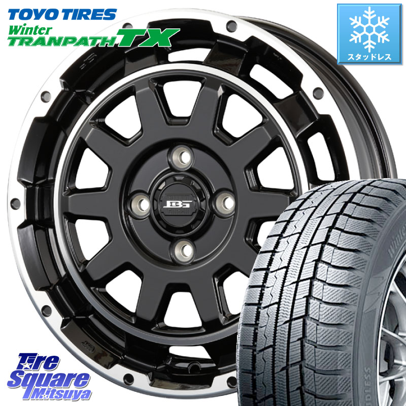 TOYO WINTERTRANPATH TX 2024~2025年製 ウィンター トランパス TX スタッドレス ミツヤ 165/55R15 KOSEI ボトムガルシア ディグレ ホイール 15 X 4.5J +45 4穴 100 N-BOX デリカミニ2WD タント スペーシア サクラ
