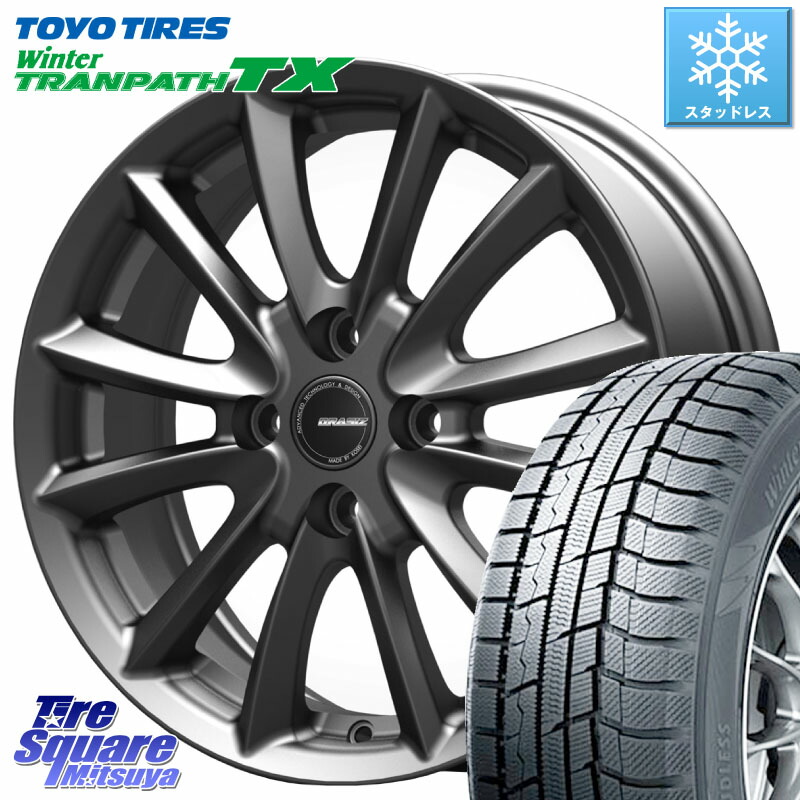 TOYO WINTERTRANPATH TX 2024~2025年製 ウィンター トランパス TX スタッドレス ミツヤ 165/65R14 KOSEI クレイシズVS6 QRA420Gホイール 14 X 5.5J +45 4穴 100 M900系タンク・ルーミー ミラージュ ダイハツ トールM900S・M910S スバル ジャスティM900F・M910F 64,510円