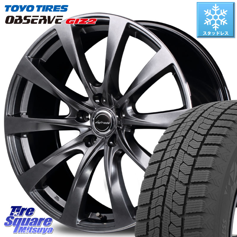 TOYO オブザーブ ギズ2 〇 OBSERVE GIZ2 スタッドレス ミツヤ 205/50R17MANARAY MOTION2 平座仕様(トヨタ・レクサス専用)MID Lefinada ホイール 17X7.0J 39 5穴 114.3 GRヤリスRSノーマルキャリパー オーリス カローラルミオン|タイヤスクエアミツヤ