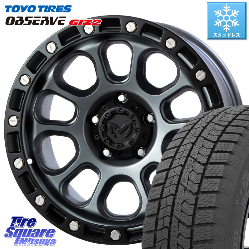 TOYO オブザーブ ギズ2 〇 OBSERVE GIZ2 スタッドレス ミツヤ 215/55R17 MKW M204 ドライグレー 17インチ 17 X 8.0J +38 5穴 114.3