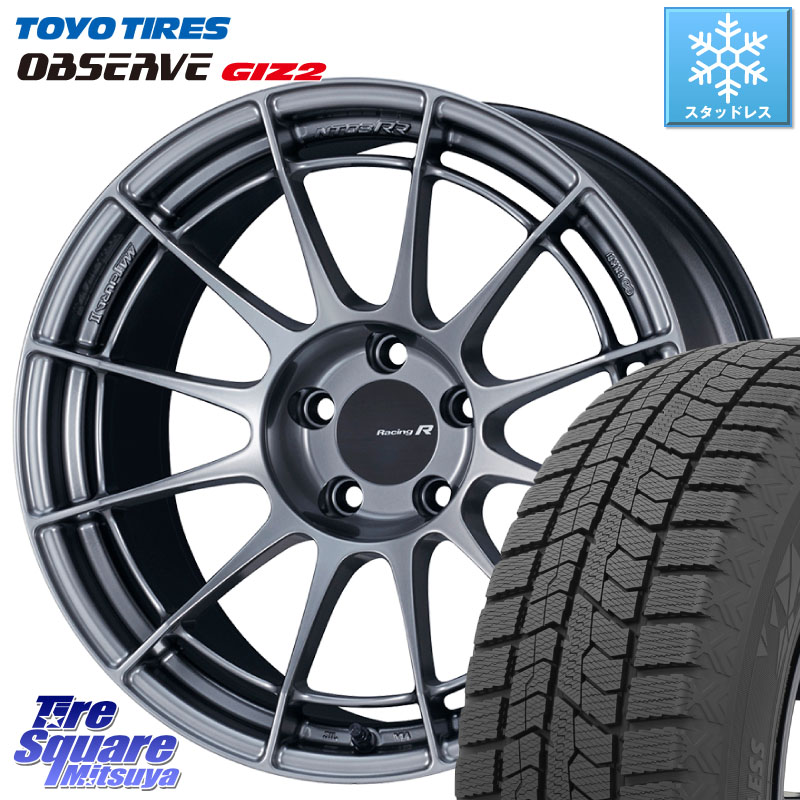 TOYO オブザーブ ギズ2 〇 OBSERVE GIZ2 スタッドレス ミツヤ 225/50R17ENKEI エンケイ Racing Revolution NT03RR ホイール 17X8.0J 35 5穴 114.3｜タイヤスクエアミツヤ