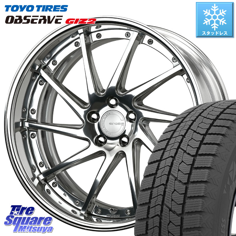TOYO オブザーブ ギズ2 〇 OBSERVE GIZ2 スタッドレス ミツヤ 225/55R19WORK GNOSIS CVS O Disk 19インチ 2ピース 19X8.0J 35 5穴 114.3 NX レクサス｜タイヤスクエアミツヤ
