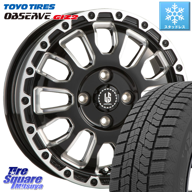 TOYO オブザーブ ギズ2 〇 OBSERVE GIZ2 スタッドレス ミツヤ 195/60R16 阿部商会 LA STRADA AVENTURA アヴェンチュラ 16インチ 16 X 6.0J +40 4穴 100 E13オーラ
