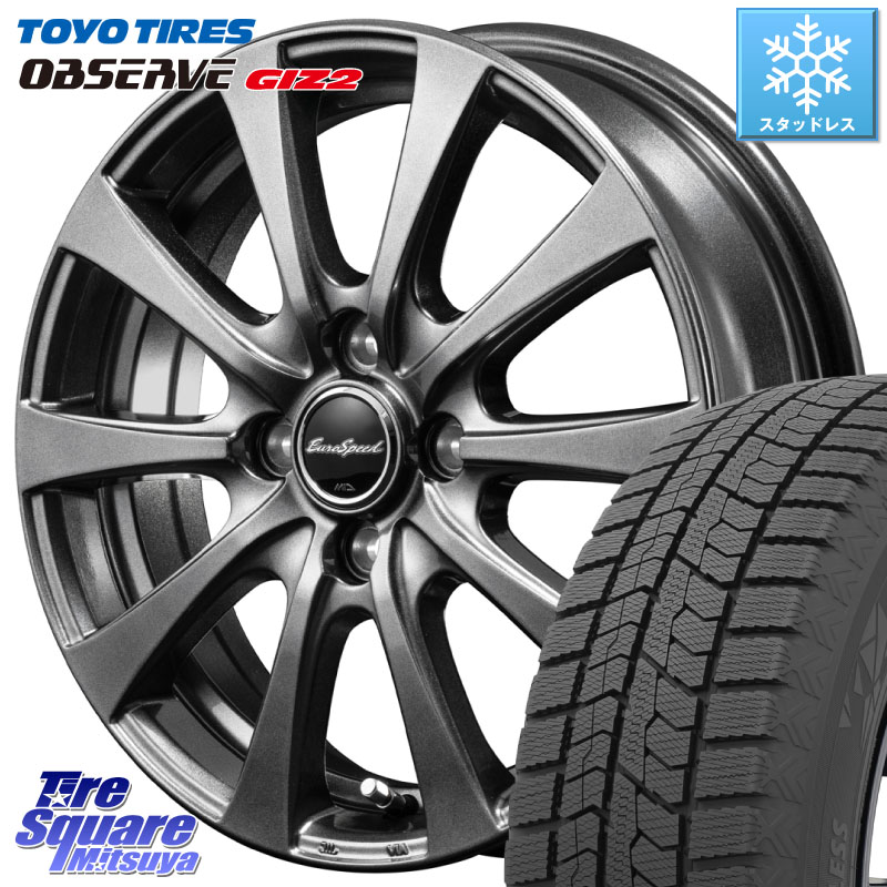 TOYO オブザーブ ギズ2 〇 OBSERVE GIZ2 スタッドレス ミツヤ 155/65R13MANARAY MID EuroSpeed G10 ホイール 13インチ 13X4.0J 43 4穴 100 トッポ ekワゴン オッティ OTTI 日産 ゼスト|タイヤスクエアミツヤ