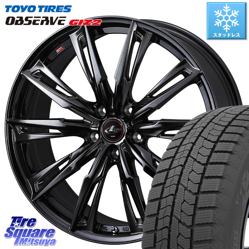 TOYO オブザーブ ギズ2 〇 OBSERVE GIZ2 スタッドレス ミツヤ 215/45R18 WEDS 40959 LEONIS レオニス GX ホイール 18インチ 18 X 7.0J +55 5穴 114.3 80系ノア ヴォクシー