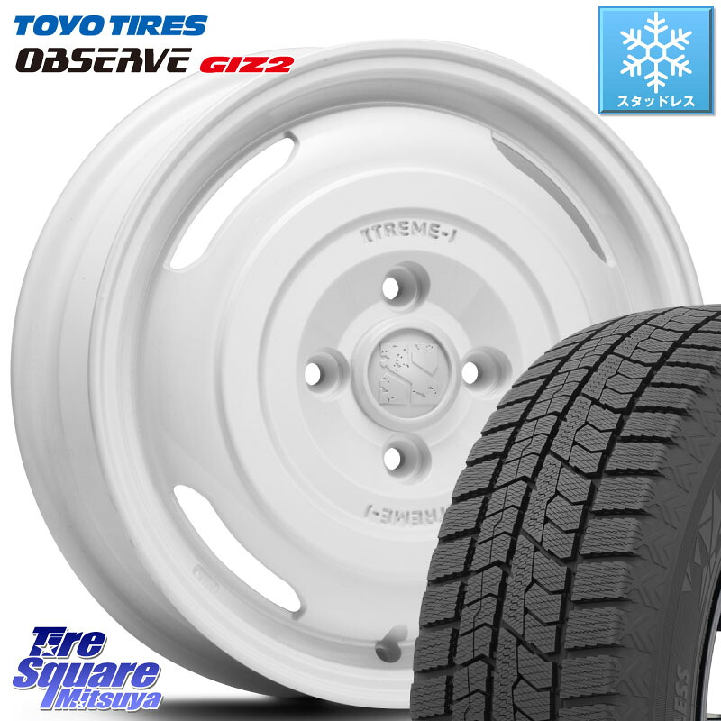 TOYO オブザーブ ギズ2 〇 2025年製 在庫● OBSERVE GIZ2 4本単位での販売 スタッドレス ミツヤ 165/60R14MLJ JOURNEY ジャーニー XTREME-J エクストリームJ ホイール 14インチ 14X4.5J 43 4穴 100 トッポBJ エブリイ ワゴン|タイヤスクエアミツヤ